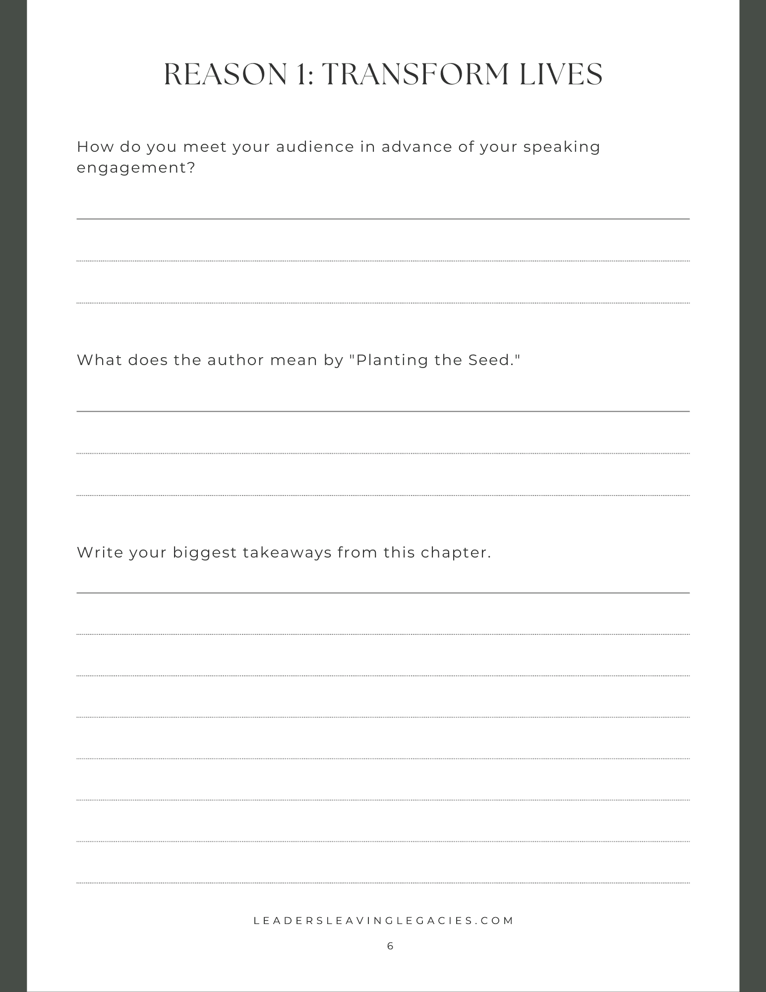 10 Reasons Communication Brings Transformation: Unleash Your Greatness Workbook - Image 5
